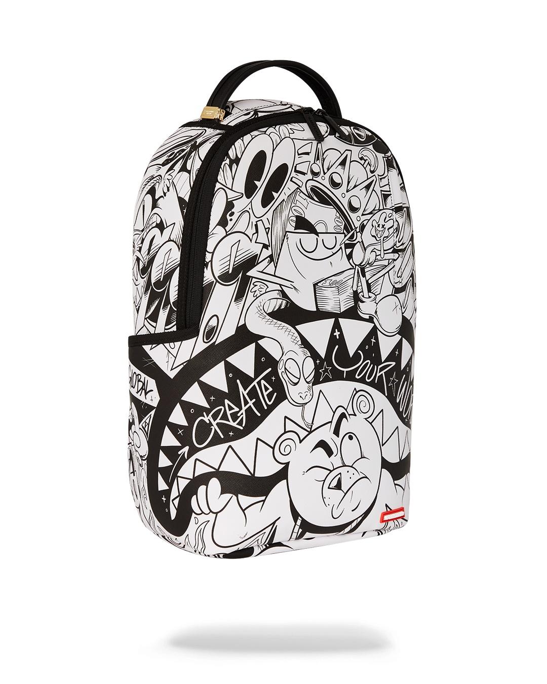 Zaino heavy sharkmouth doodle 910B6852 NSZ SPRAYGROUND 