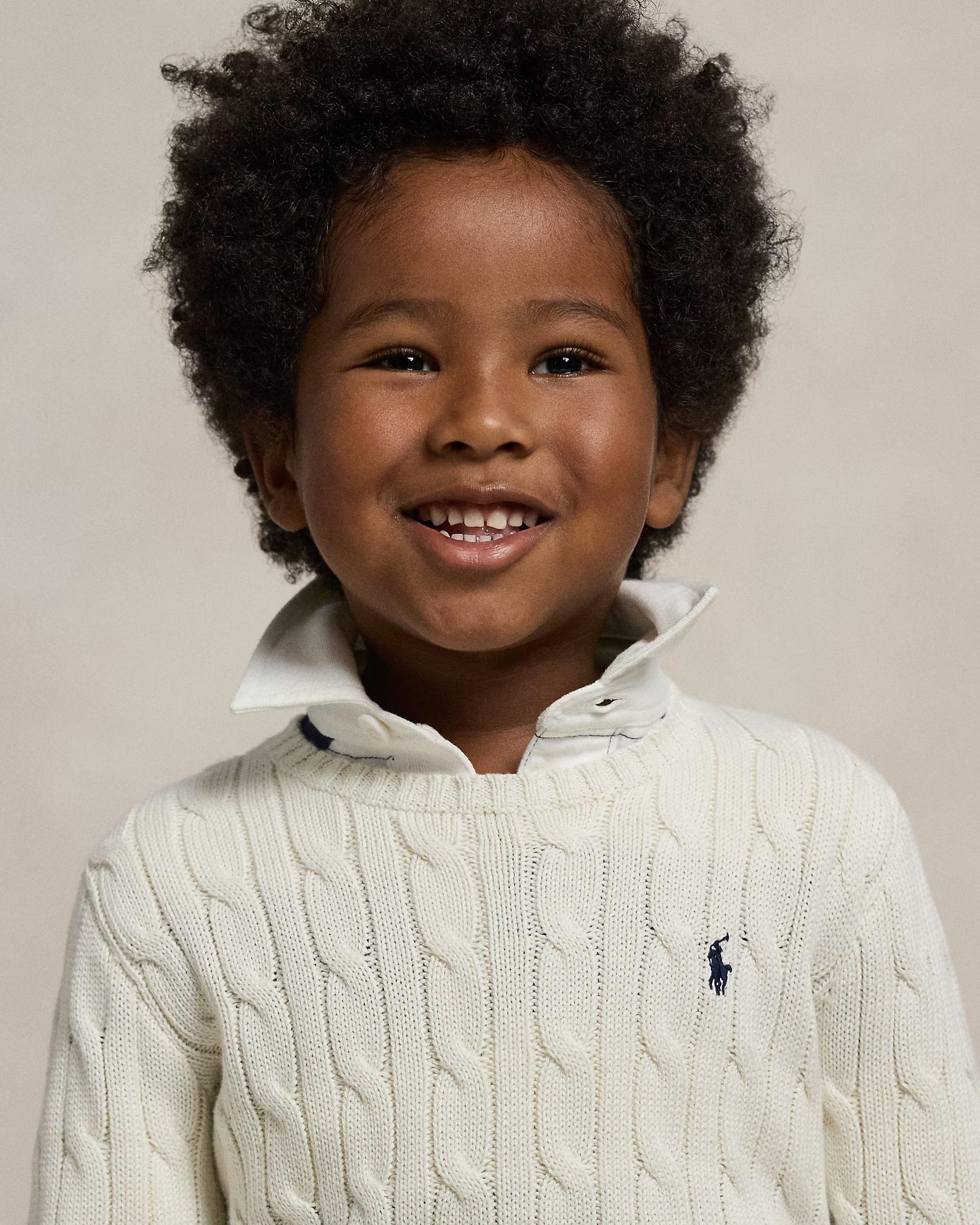 Maglia in cotone a trecce 322702674 024 POLO RALPH LAUREN 