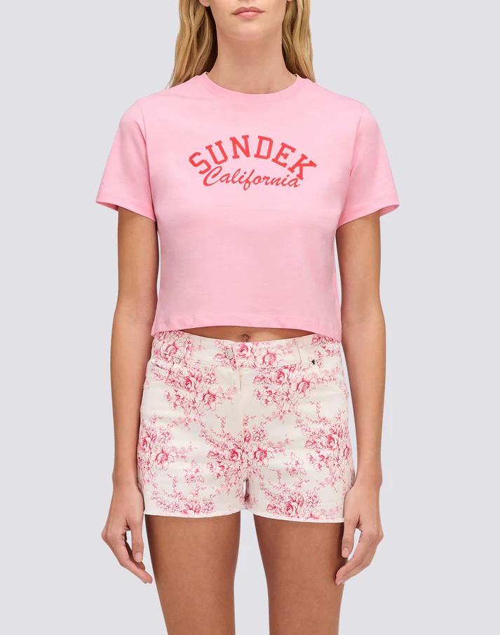 T-shirt cropped W748TEJS000 53201 SUNDEK 