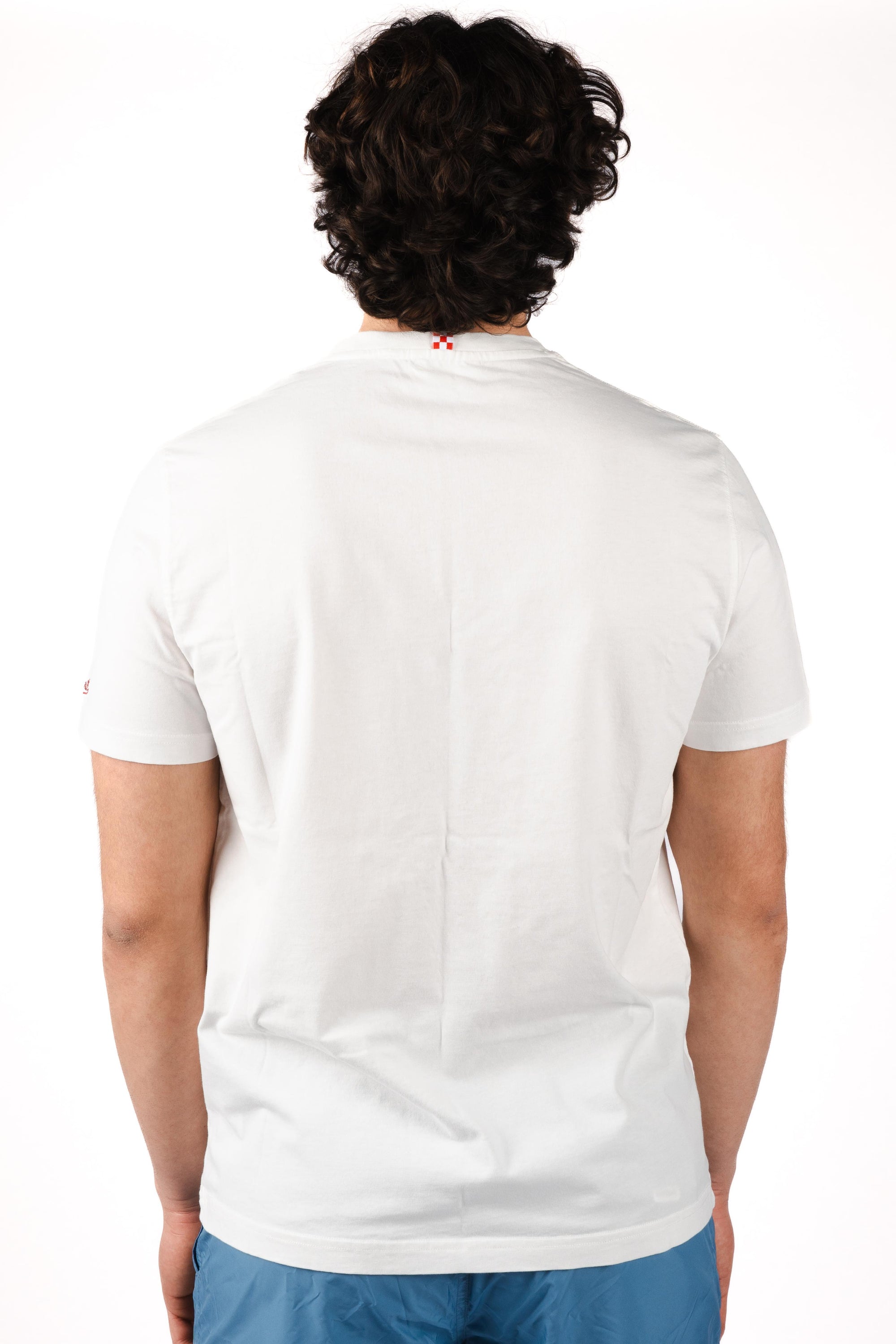 T-shirt Portofino bianca con ricamo POT0001 03251L MC2 SAINT BARTH 