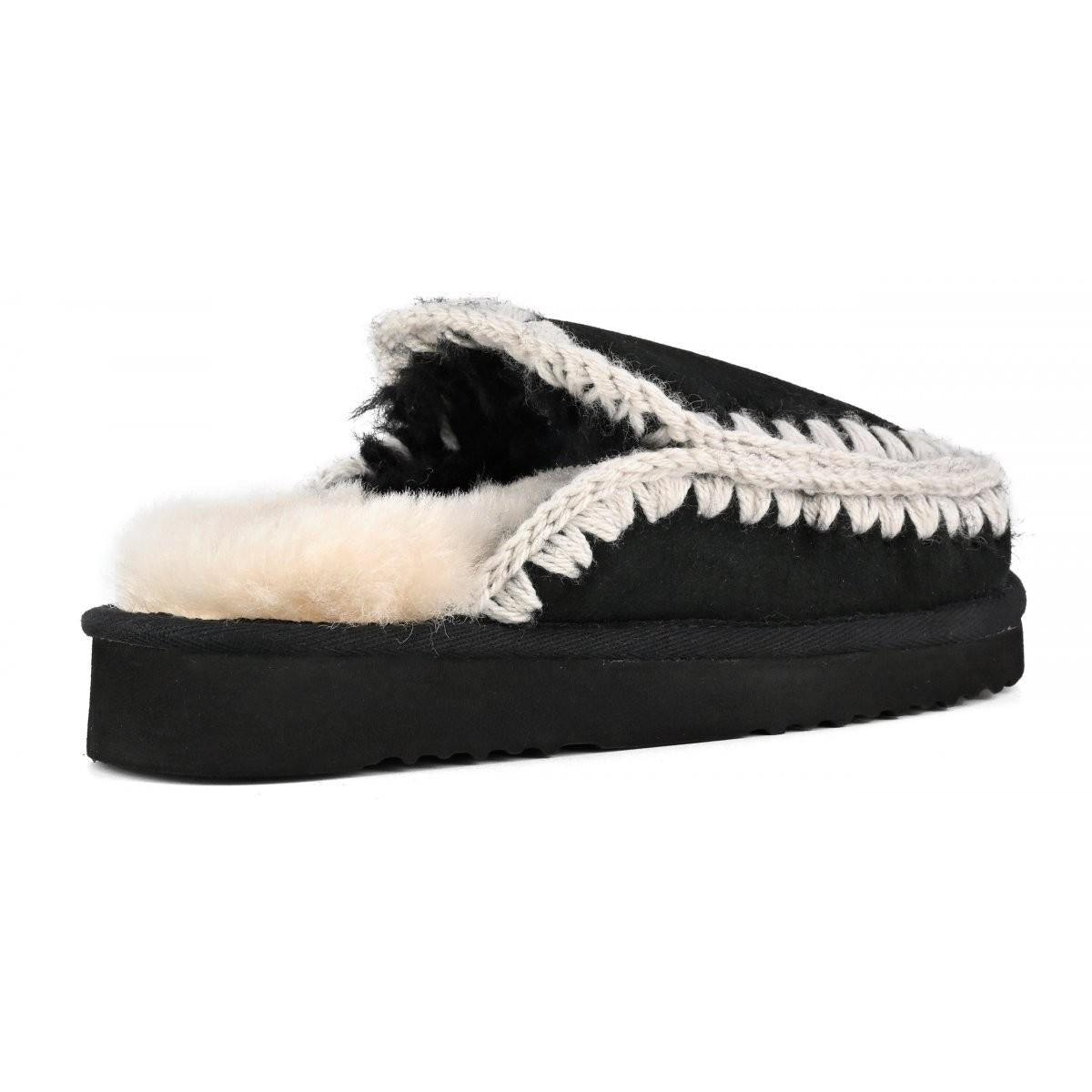 Eskimo slipper MUFW101125A BKWHI MOU 