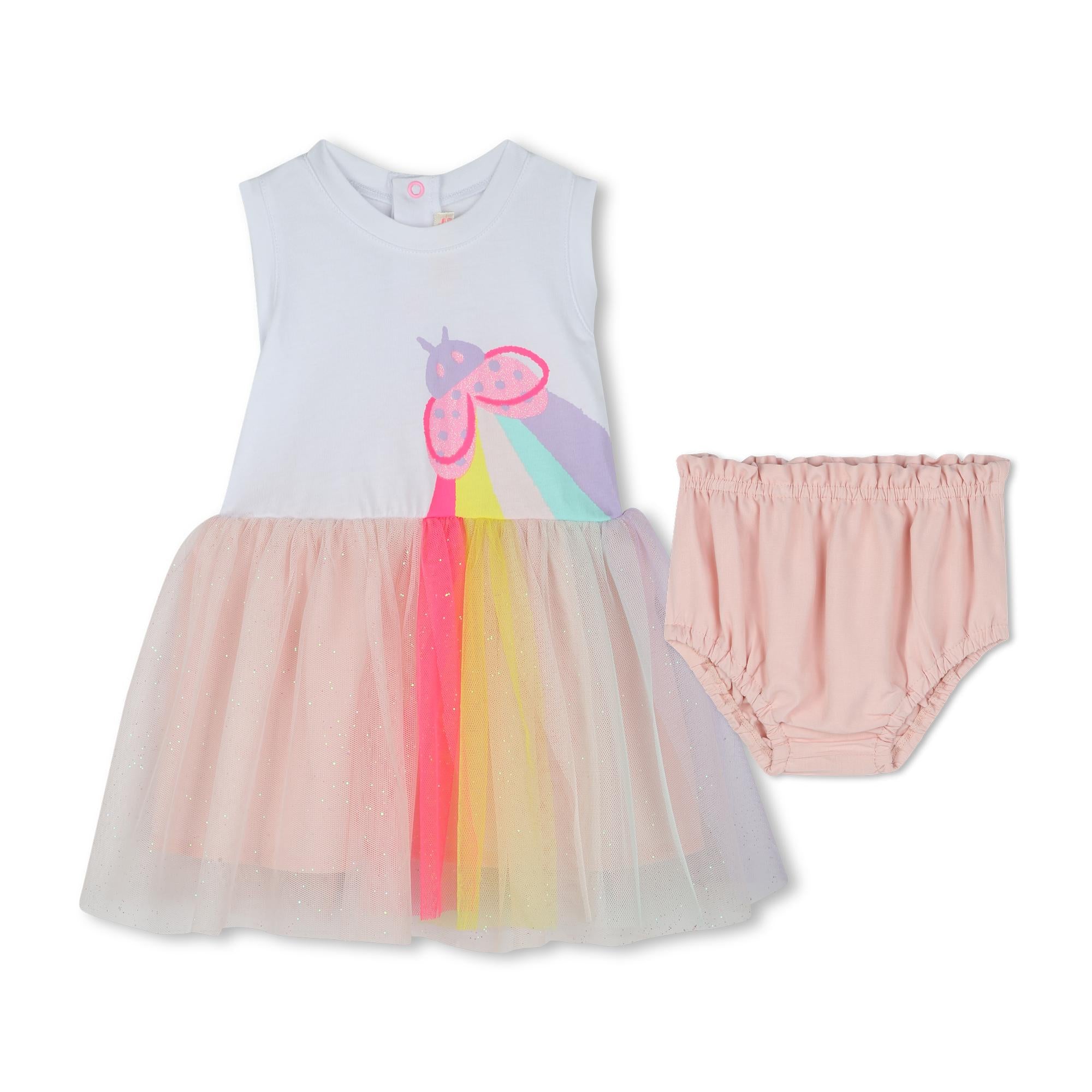 Completo abito con tulle U20817 N34 BILLIEBLUSH 