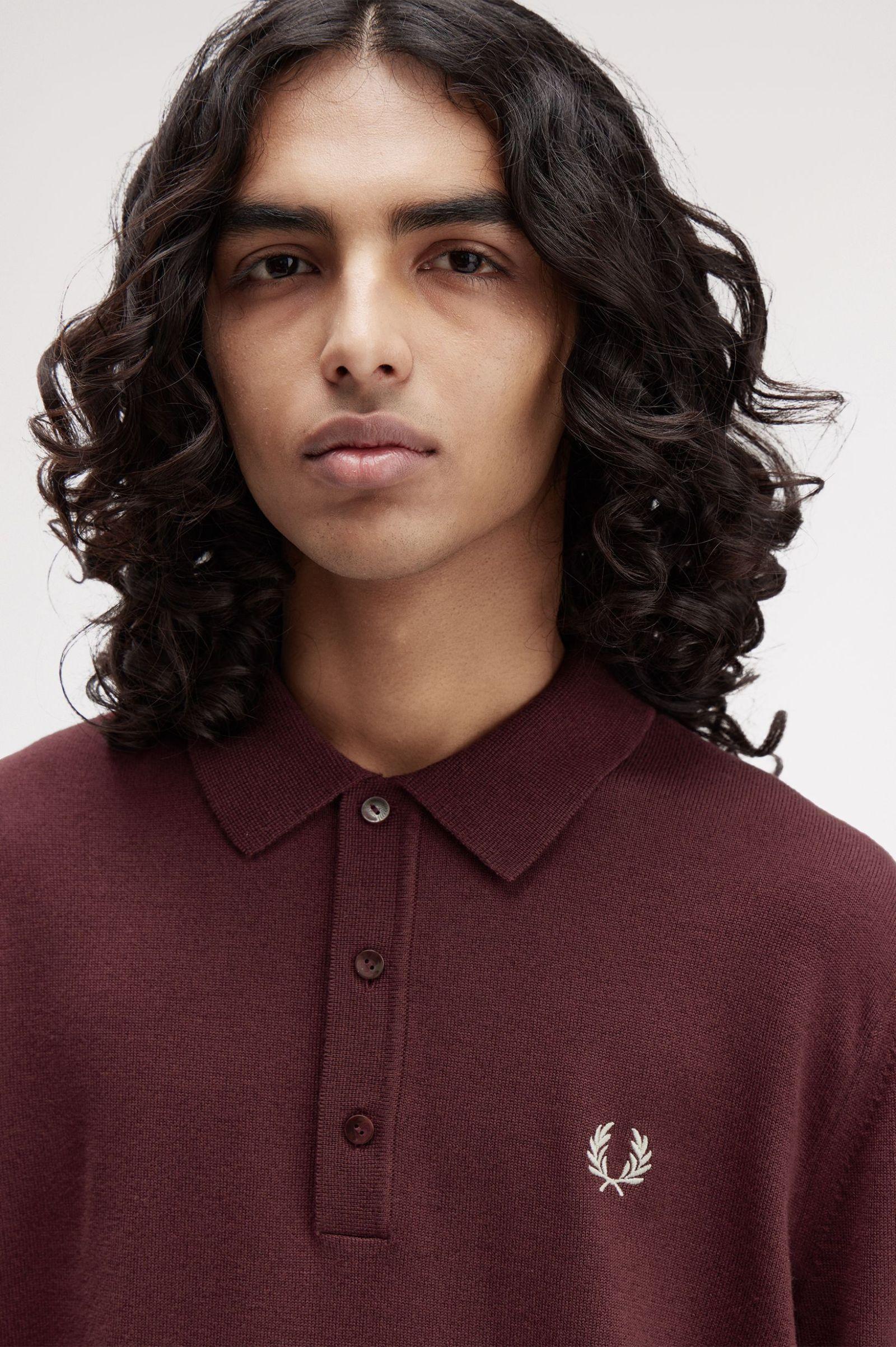 Polo in maglia a maniche lunghe K453555 597 FRED PERRY 