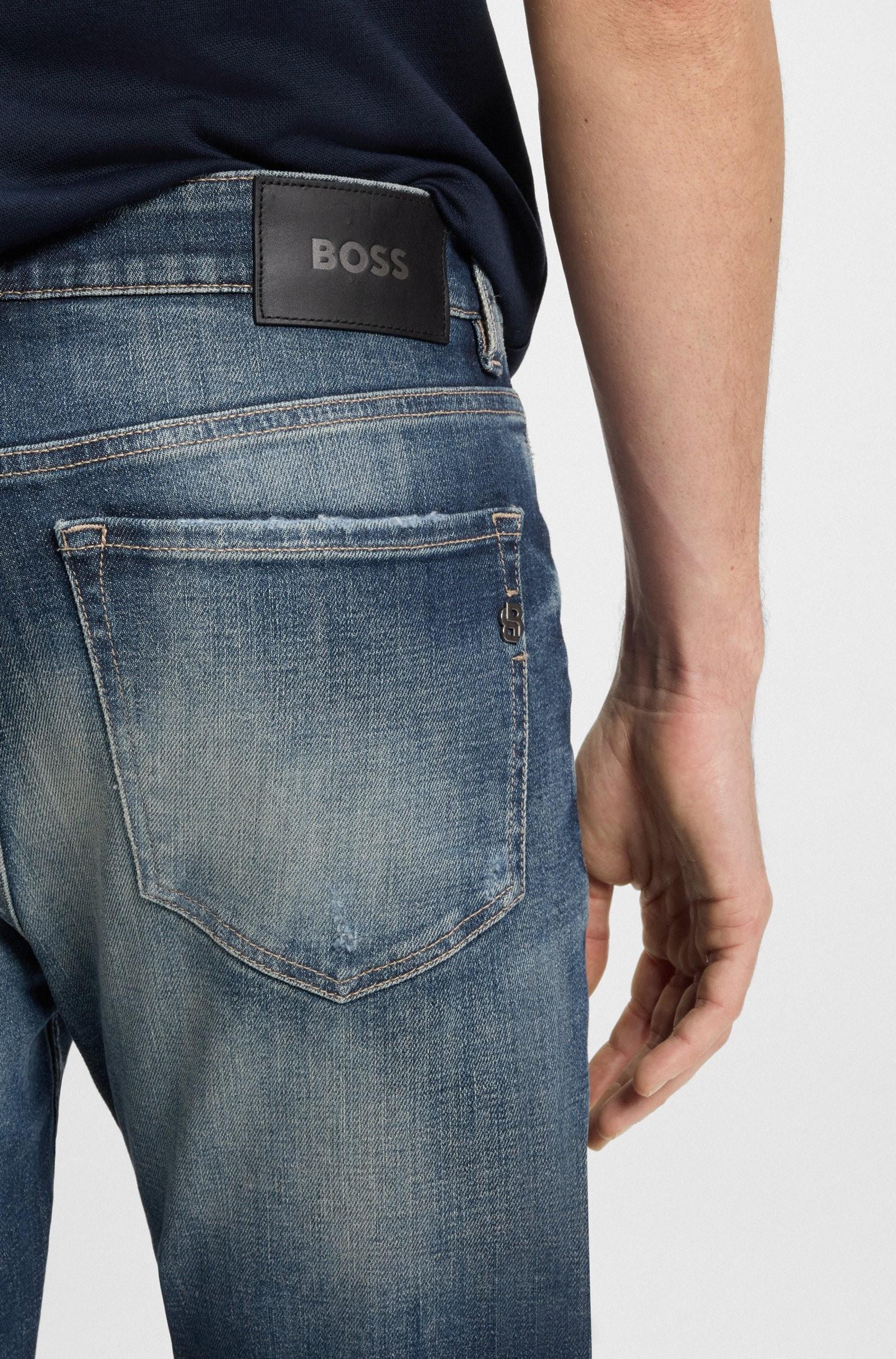 Jeans blu in denim elasticizzato 50546630 421 BOSS 