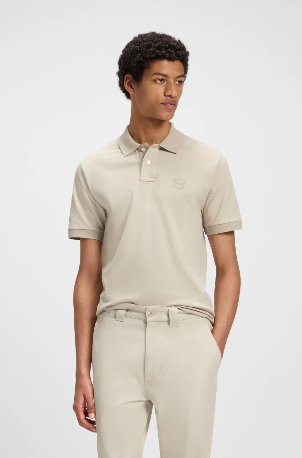 Polo slim fit in cotone elasticizzato con toppa con logo 50507803 271 BOSS 