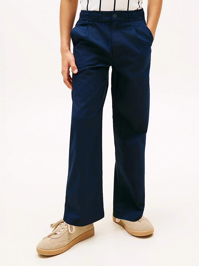 Pantaloni relaxed fit in twill con bandierina KB0KB10203J C1G TOMMY HILFIGER 