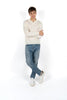 Athleisure knitted skipper polo