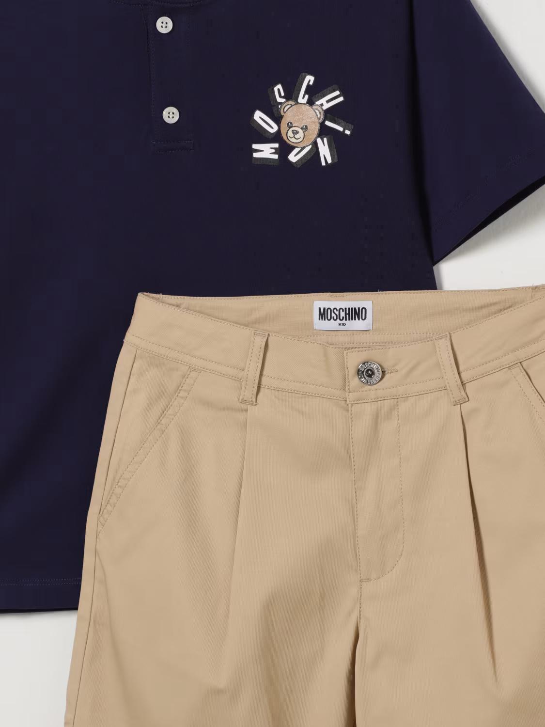 Shorts con logo HUG00TLYA02S 83684A MOSCHINO KID 