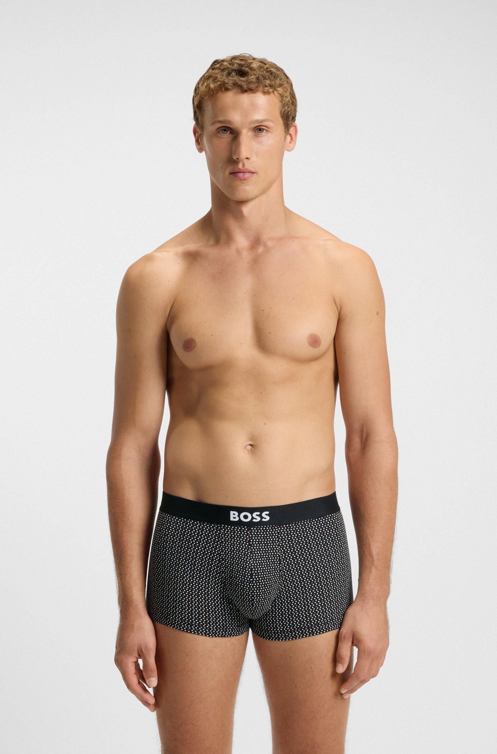 Boxer corti in cotone elasticizzato con logo in confezione da tre 50549832 281 BOSS 