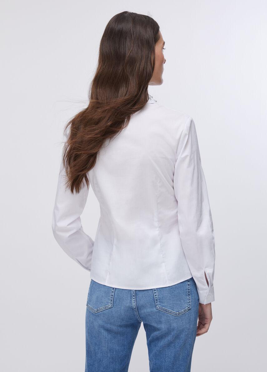 Camicia con ricami gioiello WA6111T039A 11111 LIU JO WHITE1 