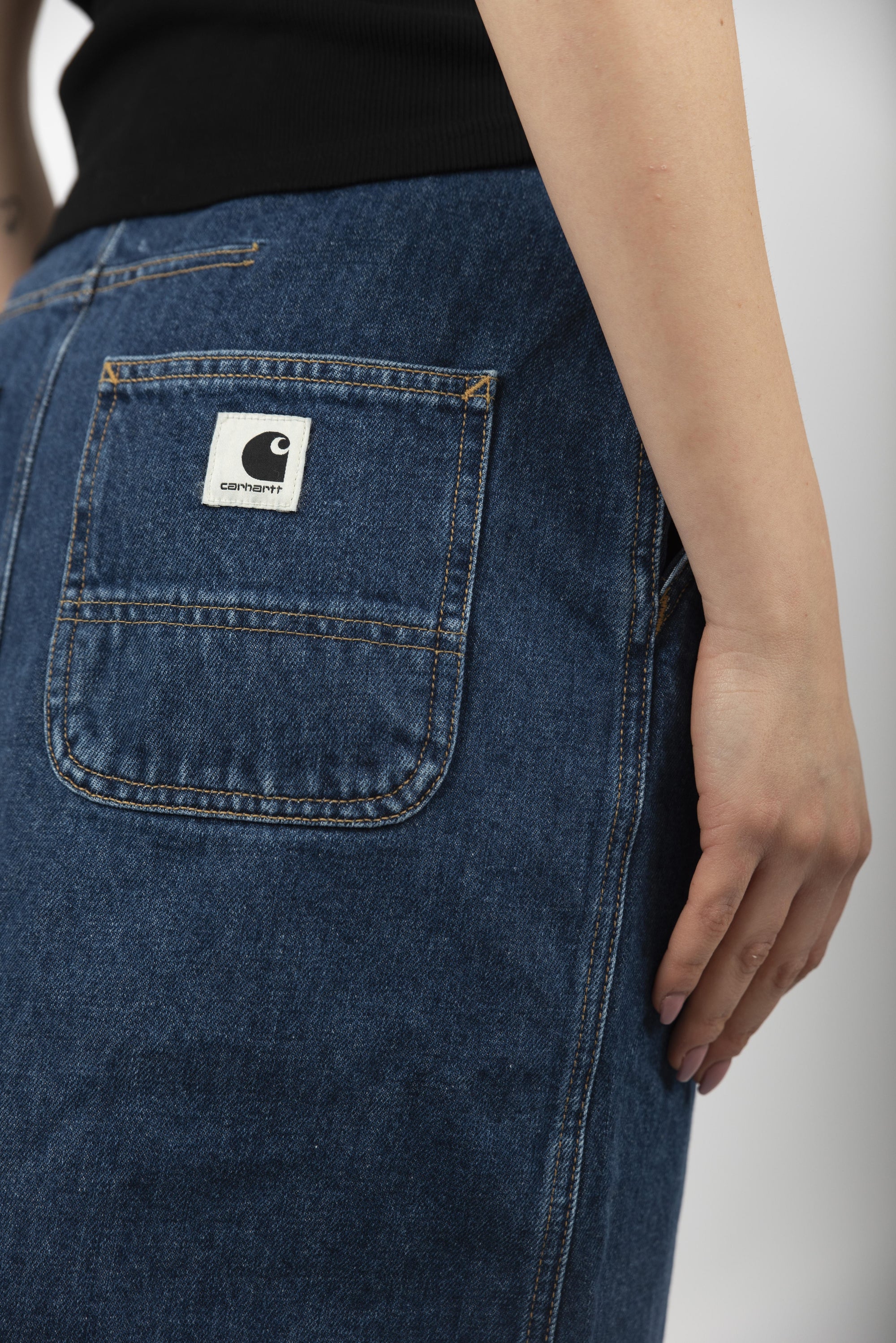 Gonna Women's Colby Skirt blue stone washed  I033334 0106 CARHARTT WIP 