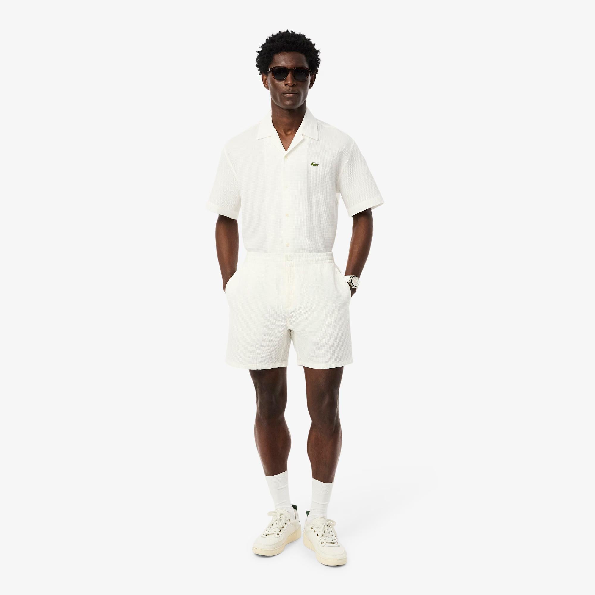 Shorts in cotone testurizzati GH9935 70V LACOSTE 