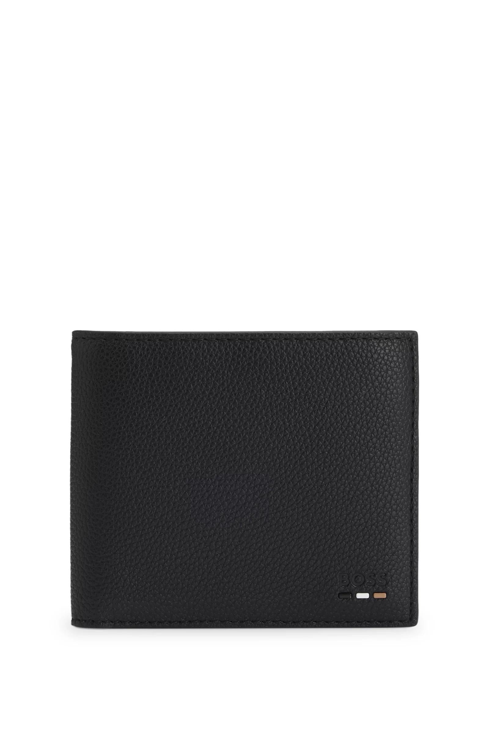 Portafoglio in ecopelle granulata con logo 50536511 001 BOSS ACCESSORIES 