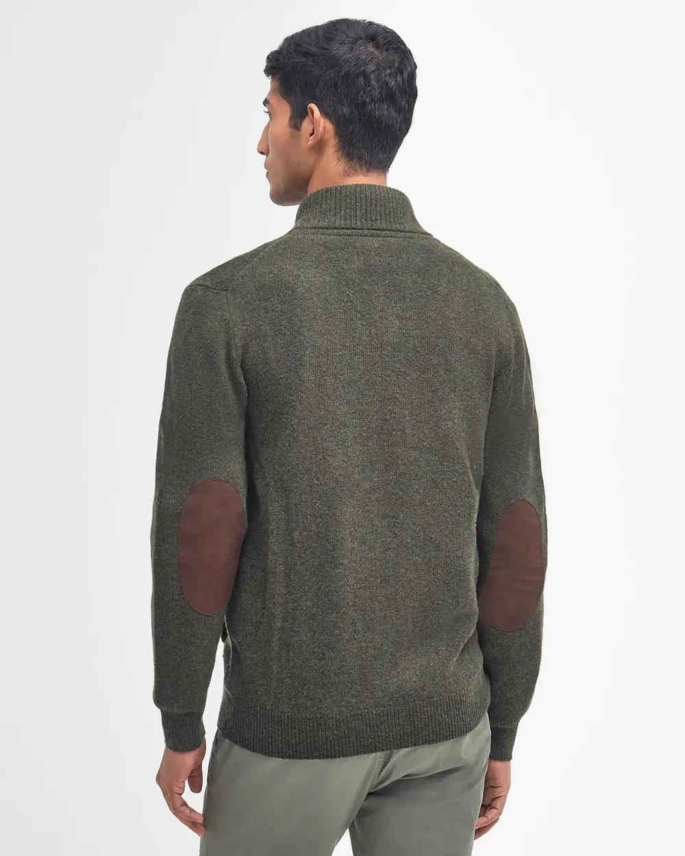 Maglione con zip Patch MKN0731 GN73 BARBOUR 