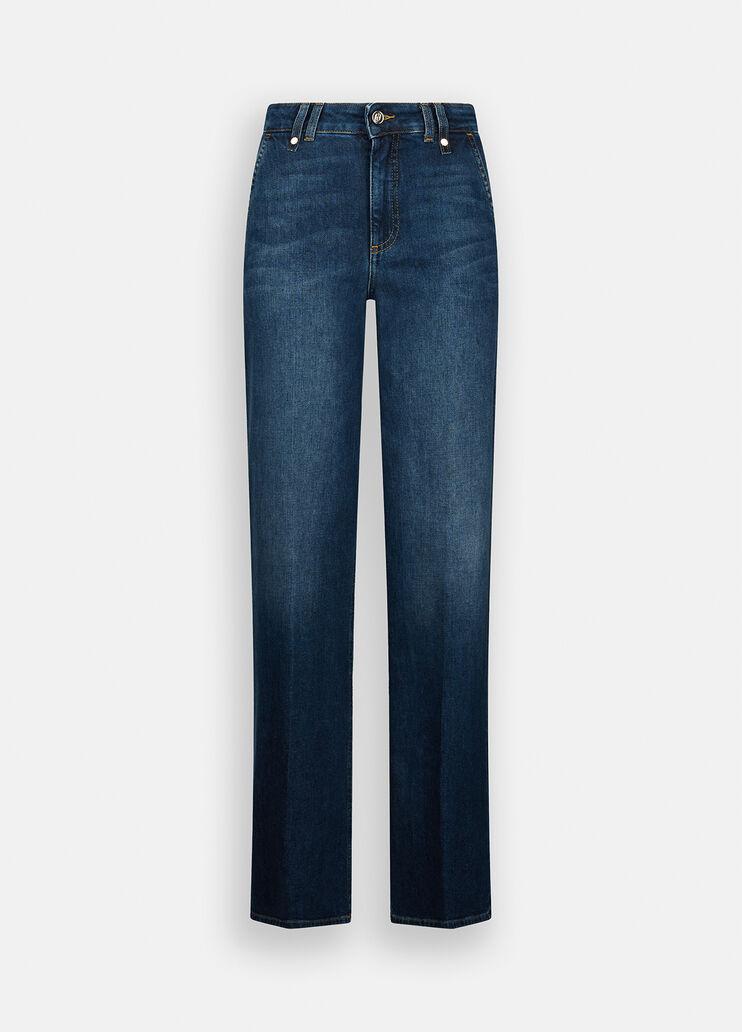 Jeans flare a vita alta UF5128D0269 78947 LIU JO BLUE DENIM 