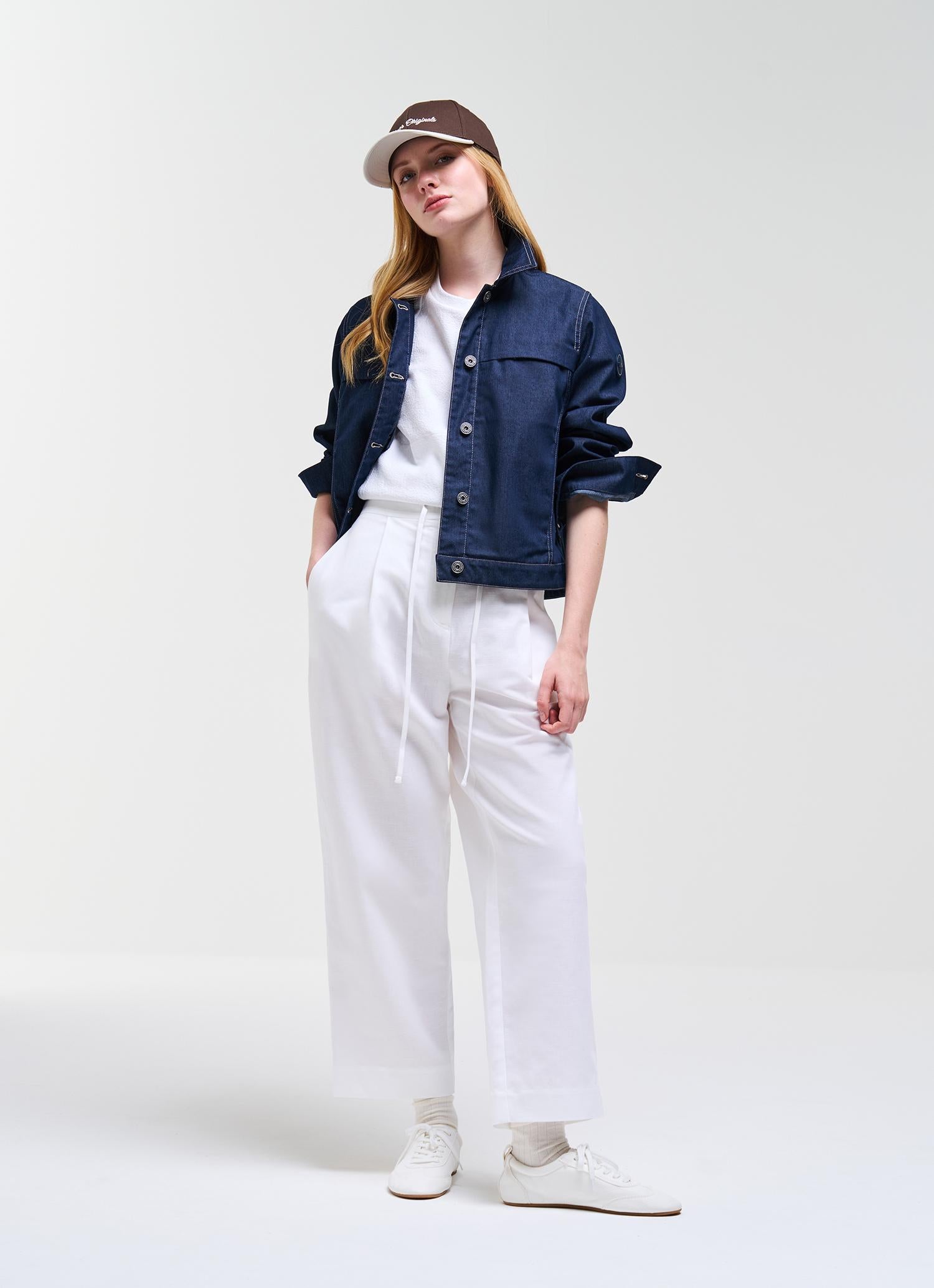 Pantaloni con pinces in lino 0699R1ZA 01 COLMAR 