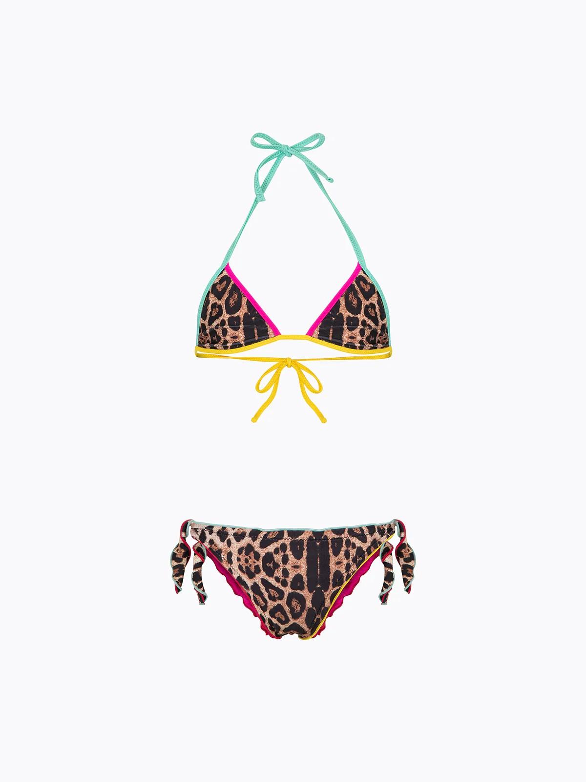 Bikini Bambina F**K Triangolo con Slip Regolabile Fantasia FJ26SG0110X 02 F**K 