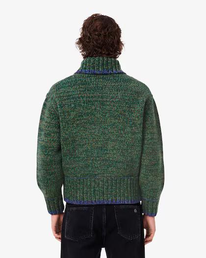 Maglione con collo ampio e cerniera AH5343 6IJ LACOSTE 