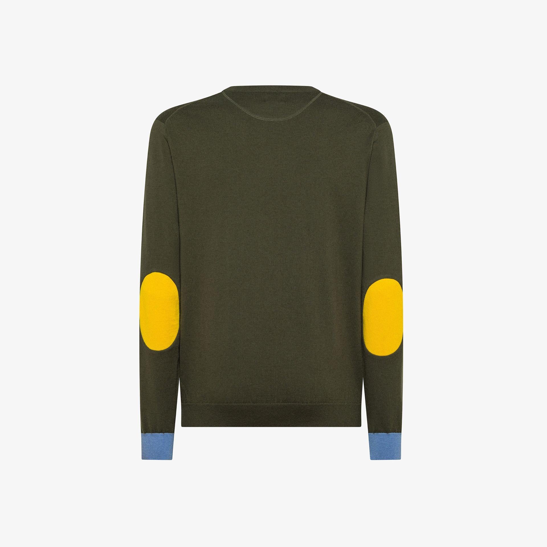 Maglia in lana e cotone con patch K45143 74 SUN68 