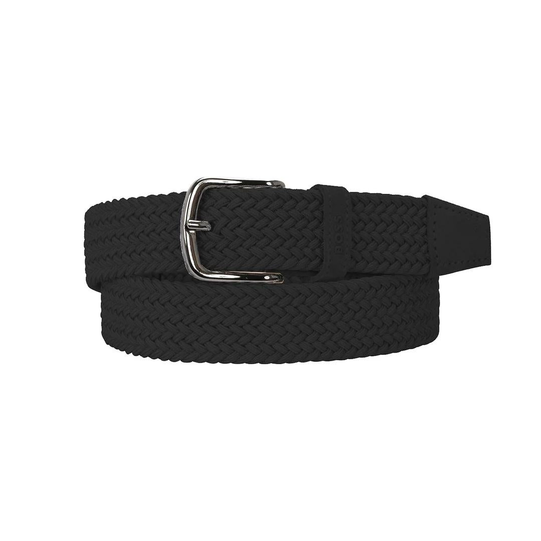 Cintrura intrecciata con finitura in pelle 50537169 001 BOSS ACCESSORIES 