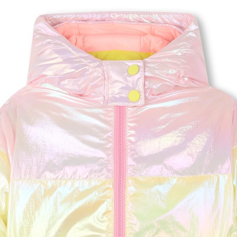Piumino con cappuccio tricolore U21358 408 BILLIEBLUSH 