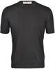 T-shirt in maglia vintage cotone organico nero