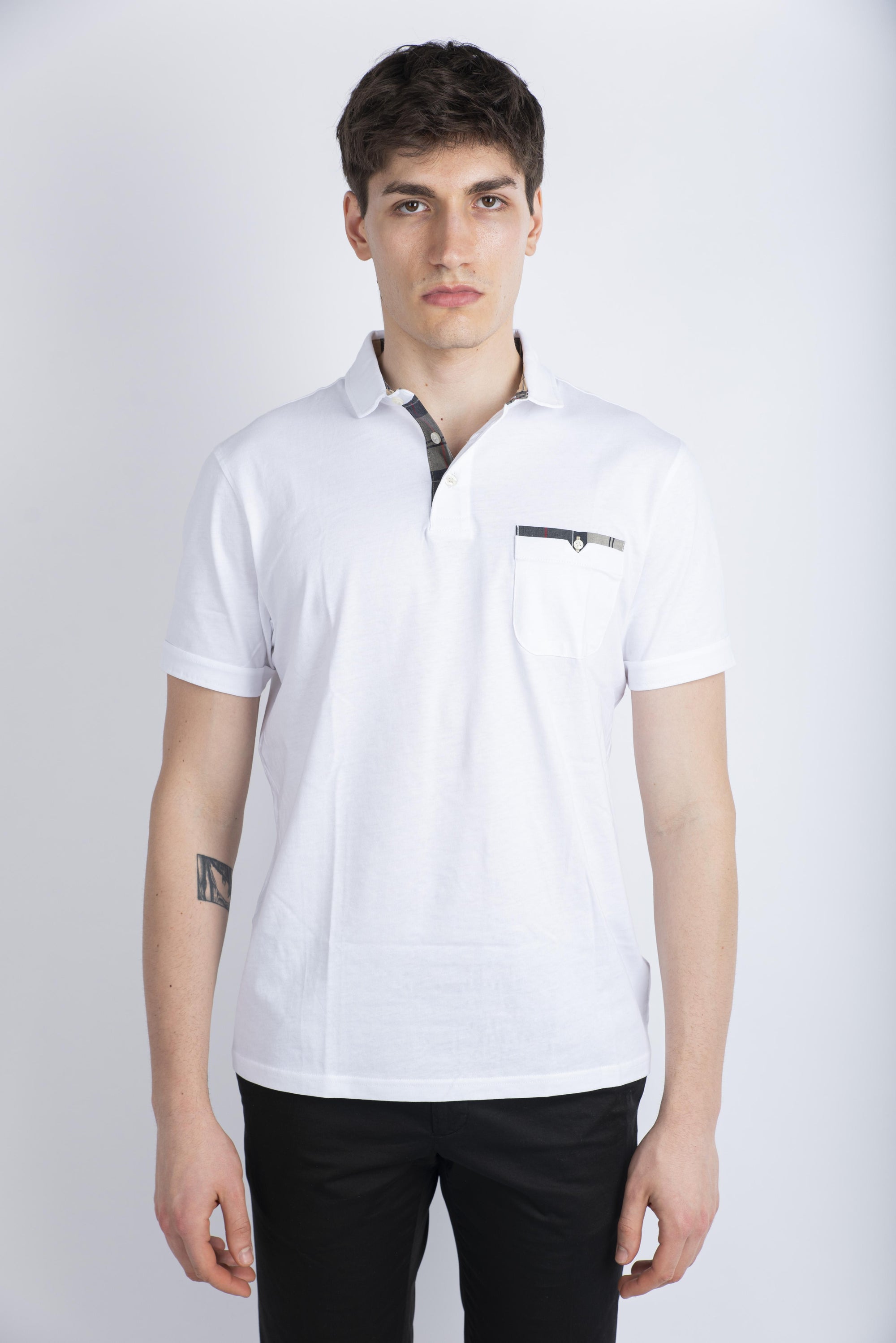 Polo Corpatch bianco Barbour MML1071 WH1 BARBOUR 