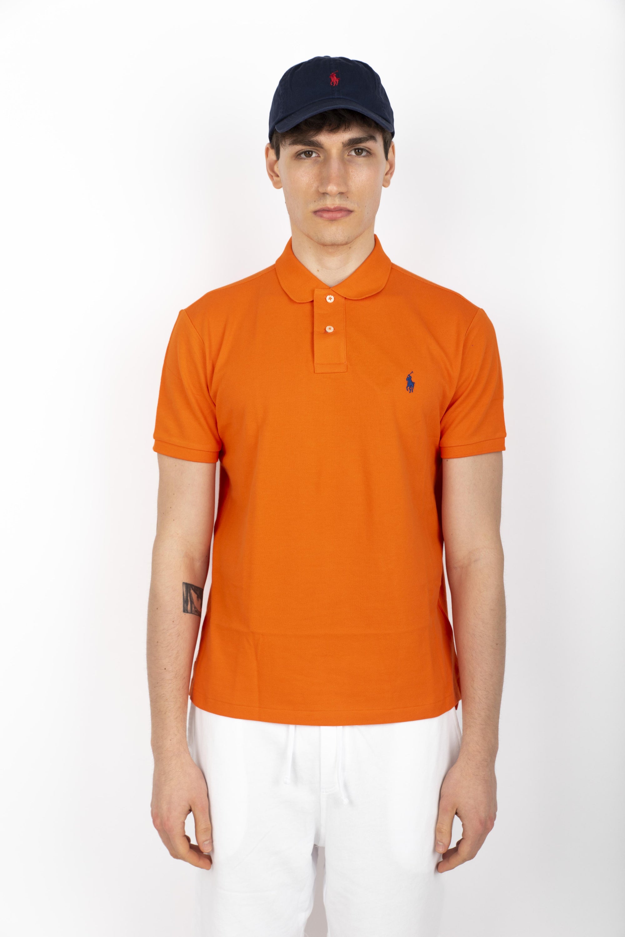 Polo orange in piqué Custom Slim Fit 710782592 024 POLO RALPH LAUREN 