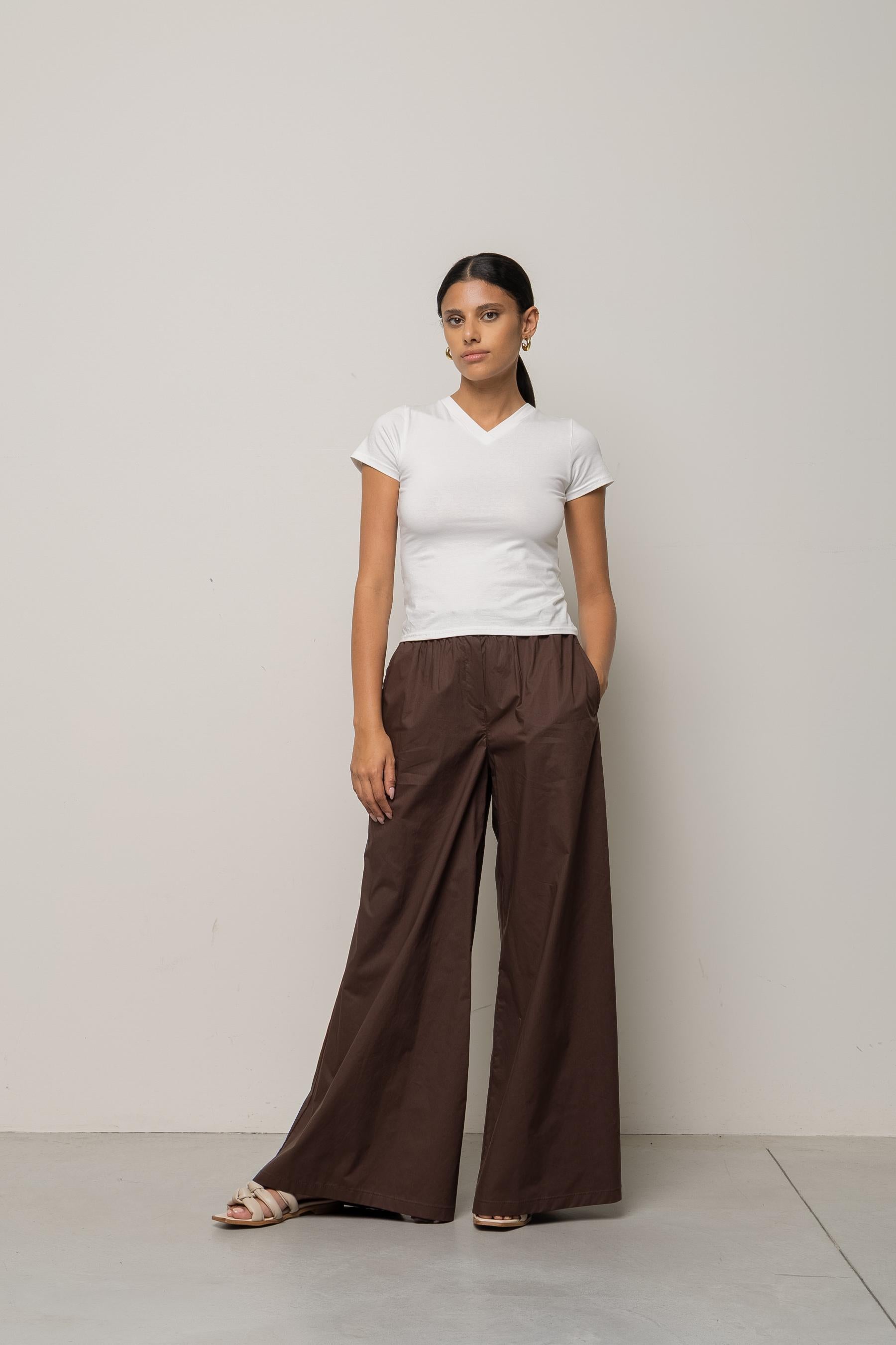 Pantaloni a palazzo SPJLE033 6011 KAOS JEANS 
