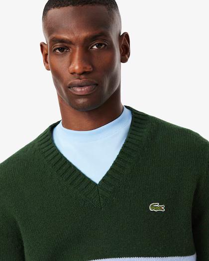 Maglione in lana a righe AH5180 9IS LACOSTE 