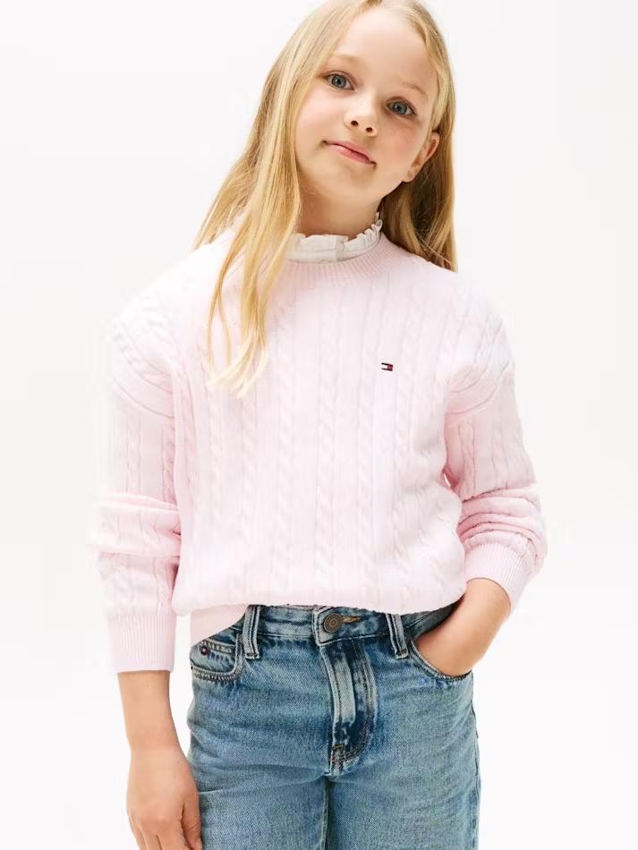 Pullover relaxed fit in maglia intrecciata THKG0KG08547T TOG TOMMY HILFIGER 
