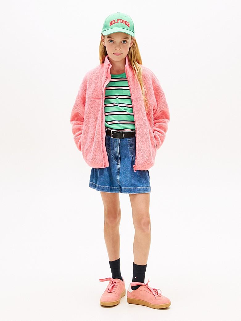 Gonna in denim con pieghe KG0KG09251T 1BK TOMMY HILFIGER 