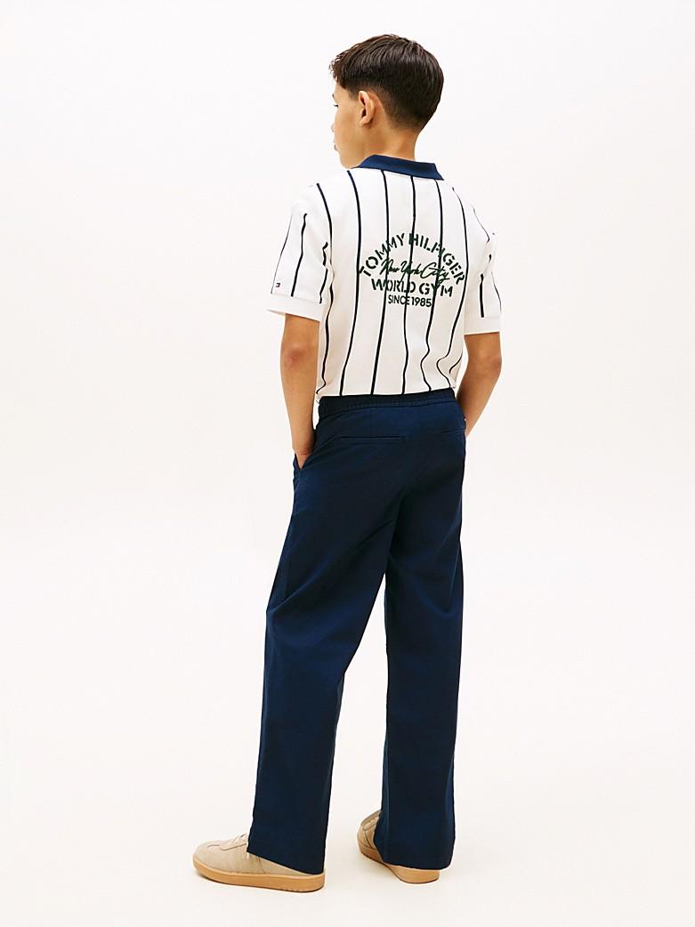 Pantaloni relaxed fit in twill con bandierina KB0KB10203J C1G TOMMY HILFIGER 