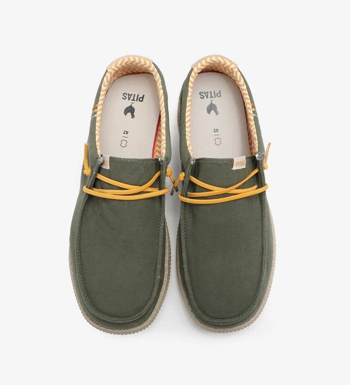 Scarpa in cotone e camoscio WP150LEDRO 14 PITAS 