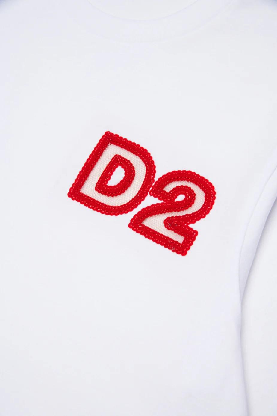 T-shirt con logo perline DQ2996D00MM DQ100 DSQUARED2 