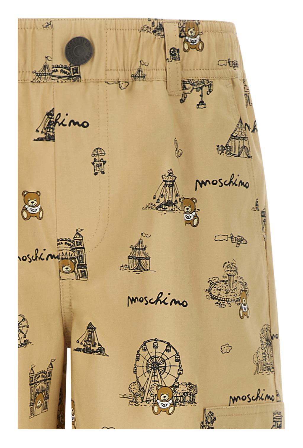 Shorts con stampa all-over HUQ024LLB47 83445A MOSCHINO KID 