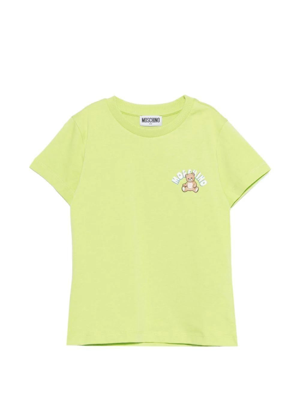 T-shirt con stampa Teddy Bear HWM058LAA01 30355A MOSCHINO KID 