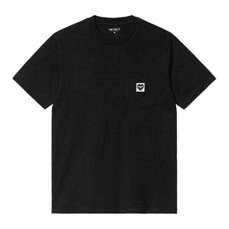 S/S Pocket Heart T-Shirt nera I032128 00EXX CARHARTT WIP 