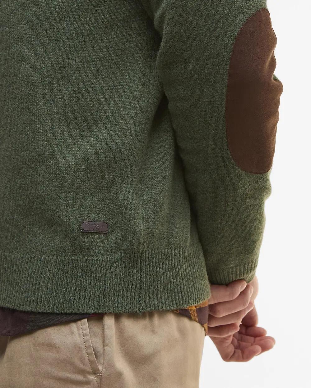 Felpa con toppa sul gomito Essential MKN0585 OL51 BARBOUR 