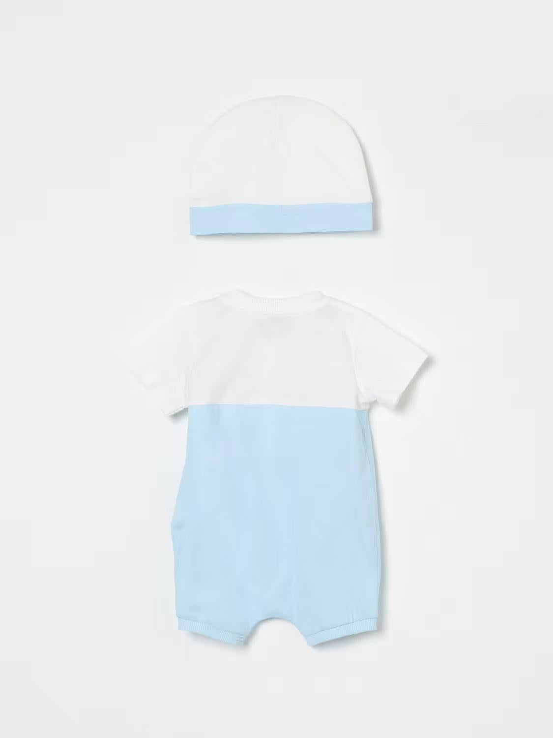 Body e cappellino per neonato con logo Teddy Bear MUY07ELAA27 40304 MOSCHINO BABY 