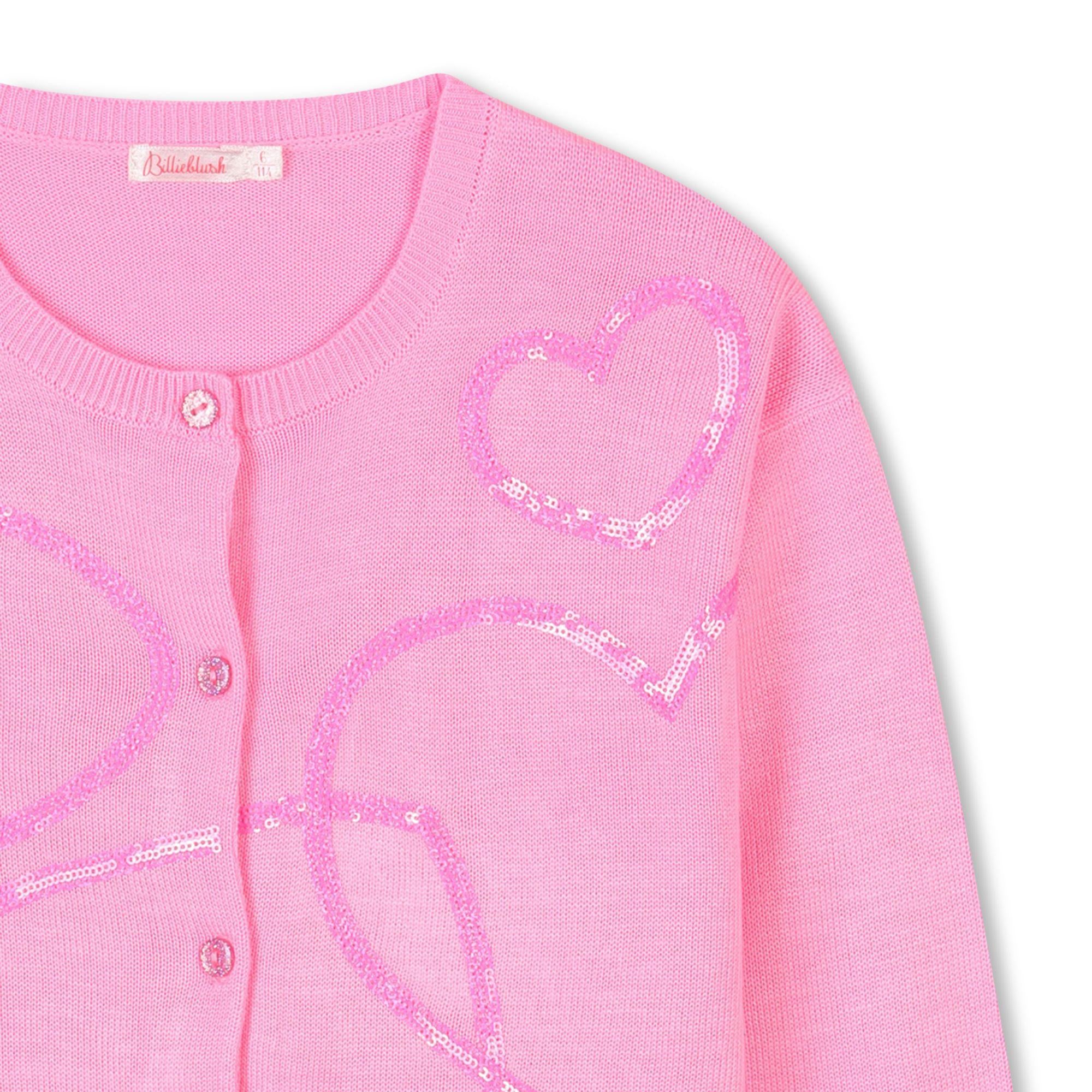 Cardigan con cuori U20883 462 BILLIEBLUSH 