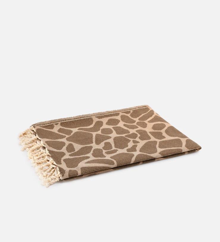 Telo mare Foutas in cotone jacquard con fantasia animalier FOUT009 01061L MC2 SAINT BARTH 