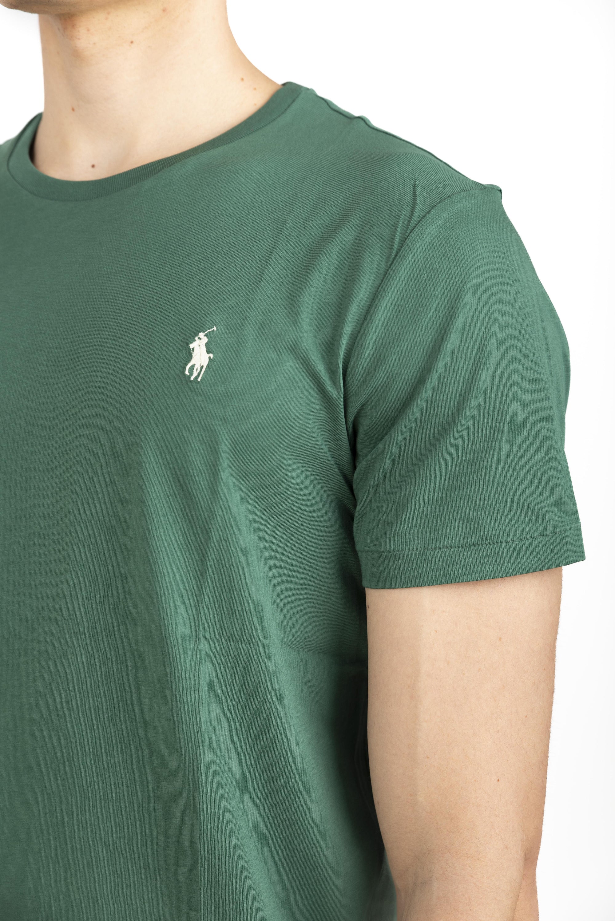 Maglietta in jersey Custom Slim-Fit verde  710671438 422 POLO RALPH LAUREN 