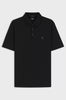 Mercerized cotton polo shirt with double monogram