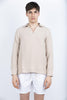 Polo Ventotene in garza di cotone beige