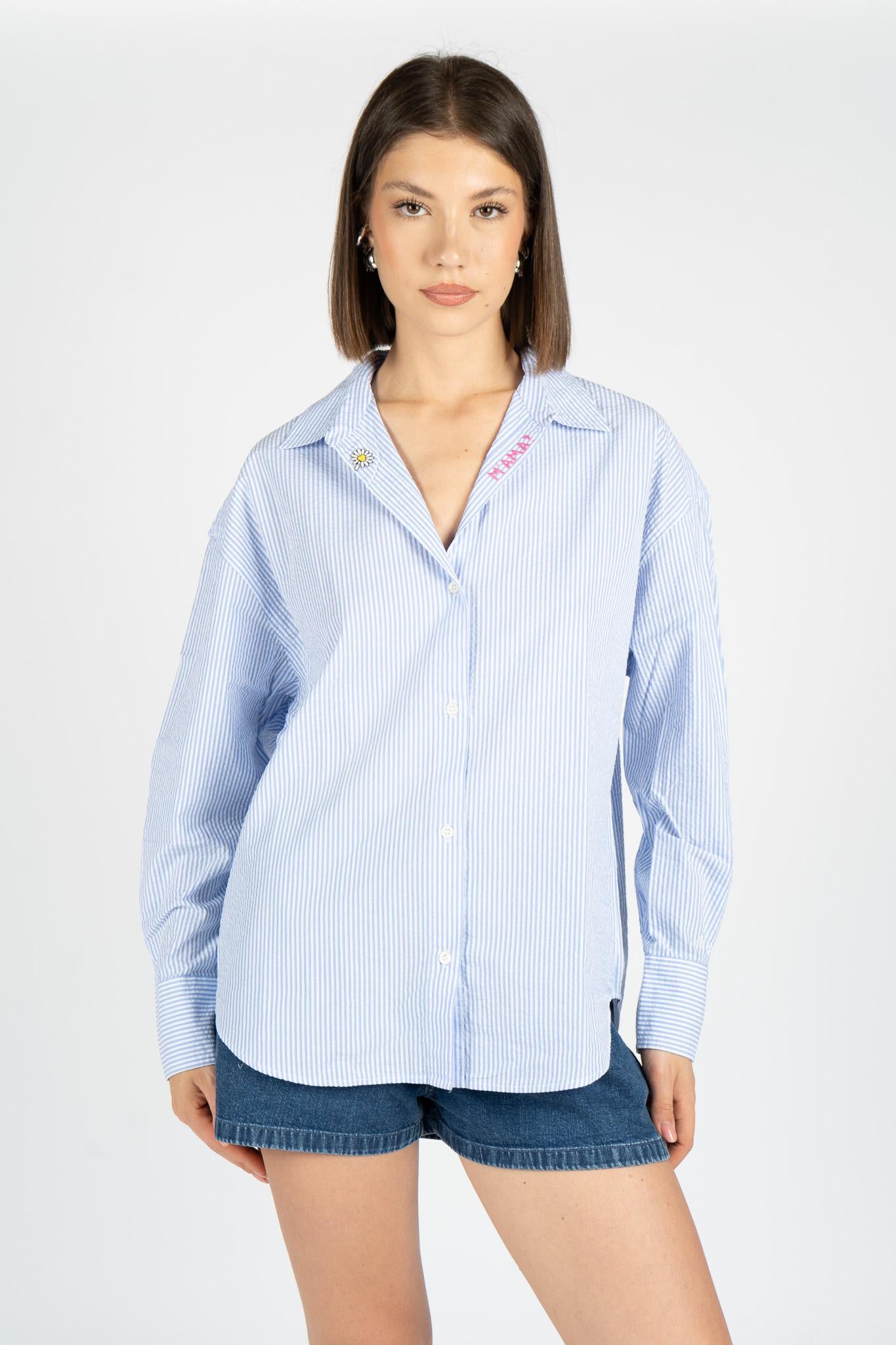 Camicia Cristal con ricami CYS0001 00702L MC2 SAINT BARTH 
