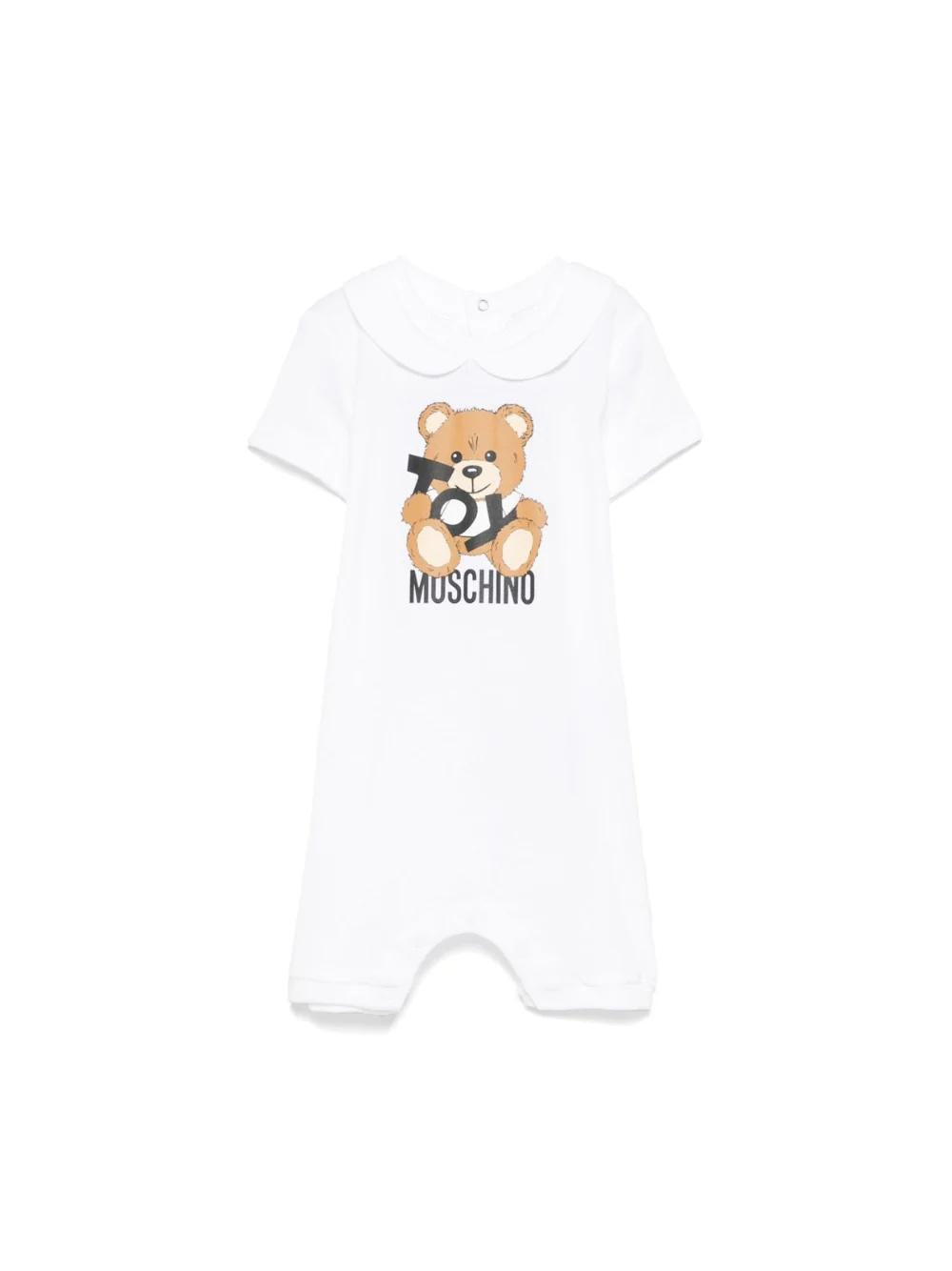 Tutina per neonato con stampa Teddy Bear MUT049LAA03A 10101 MOSCHINO BABY 