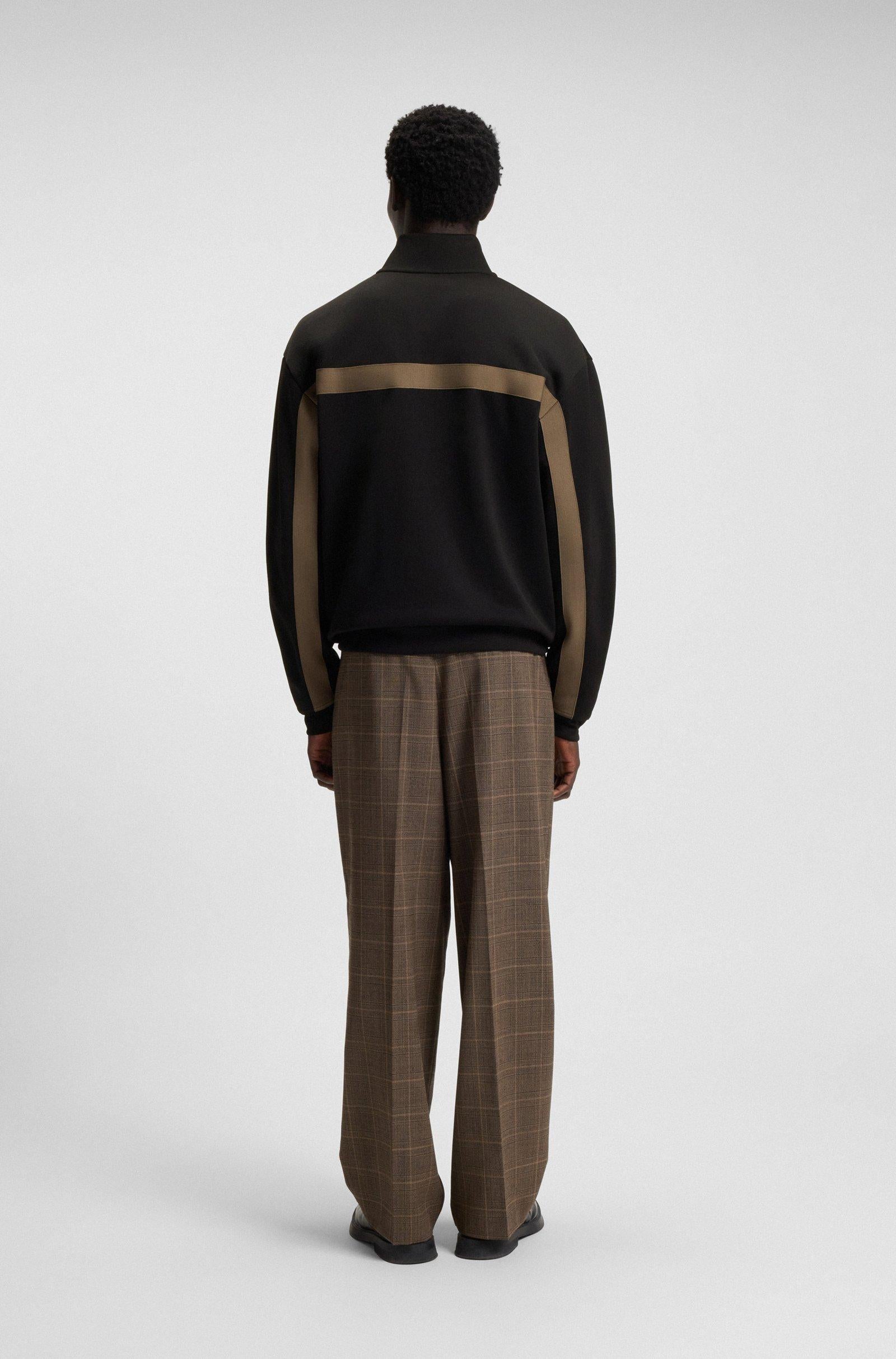 Felpa con zip e nastro chevron 50549418 001 HUGO 