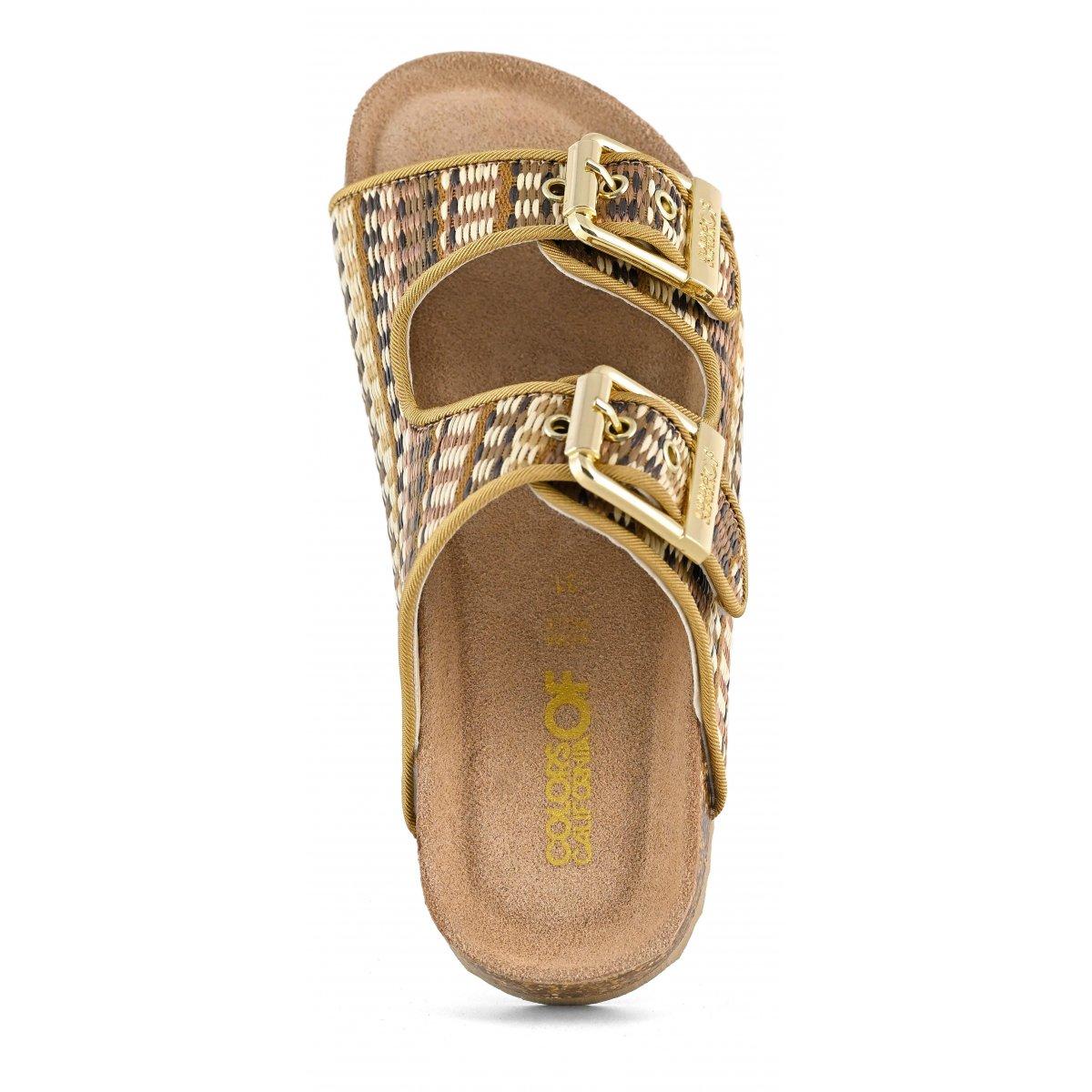 Sandalo in rafia con fibbie HC2505 NAT COLORS OF CALIFORNIA 