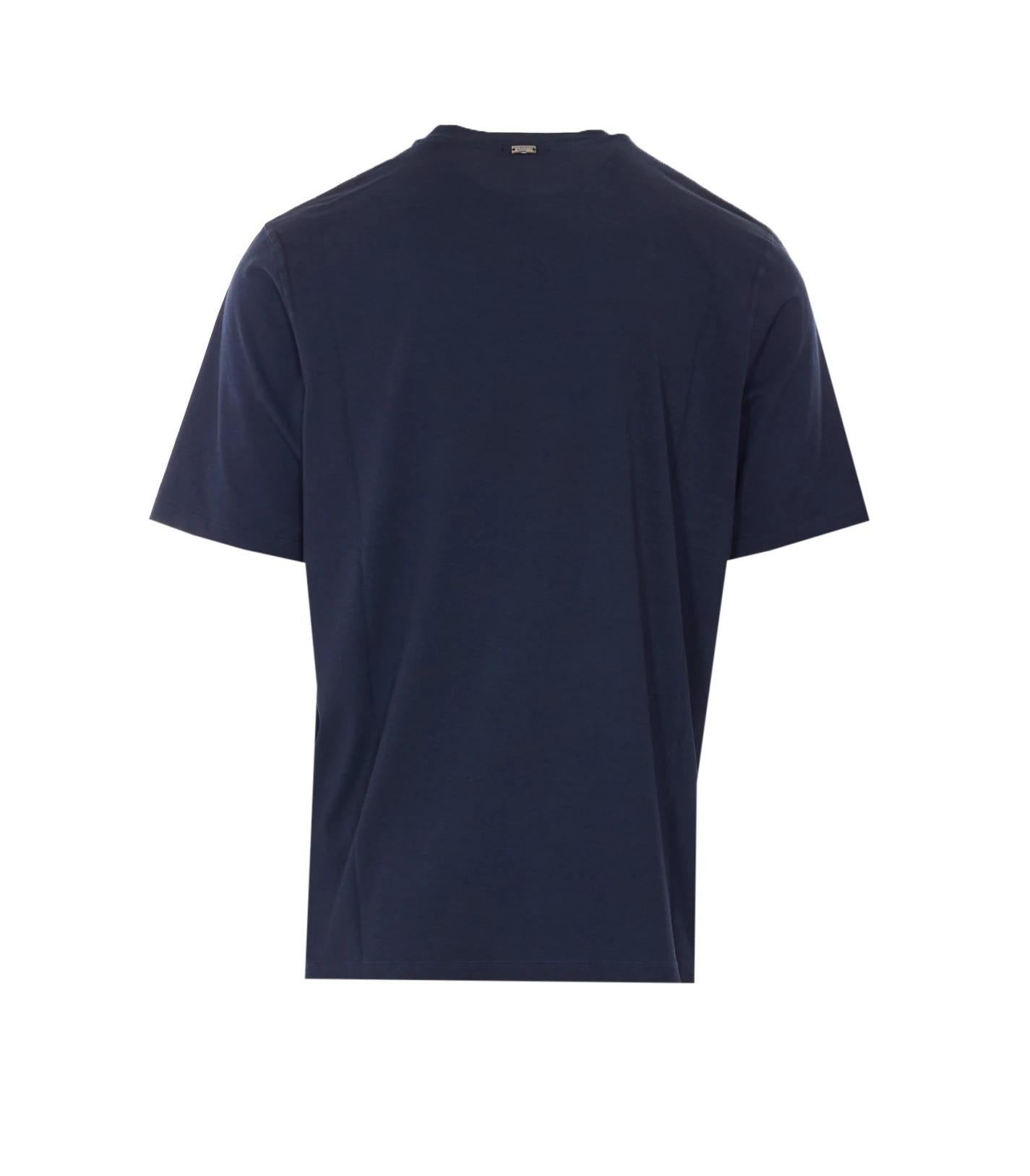 T-shirt girocollo blu JG000272U52130 9200 HERNO 